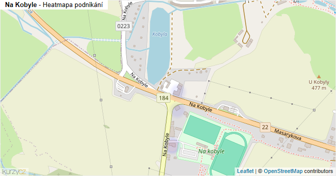 Na Kobyle - mapa podnikání