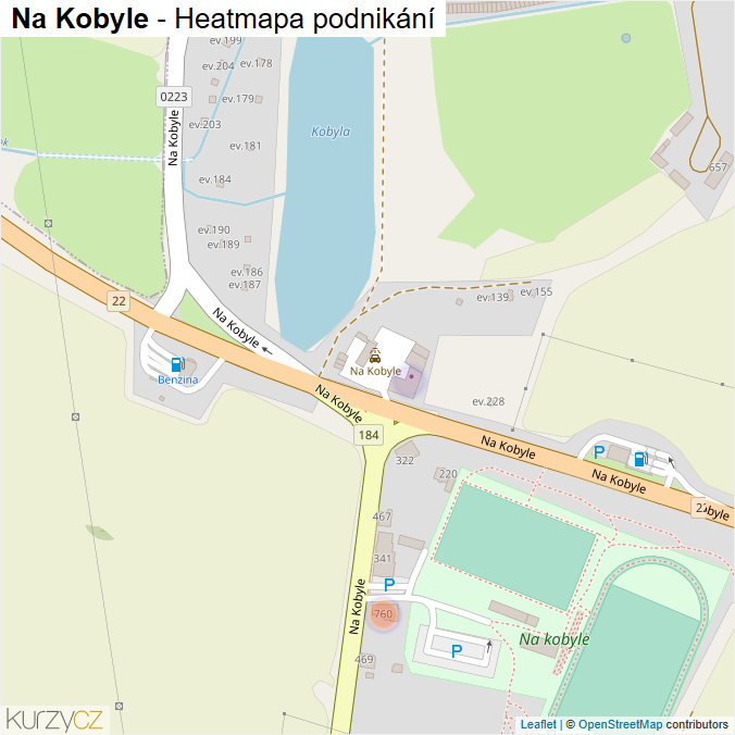 Mapa Na Kobyle - Firmy v ulici.
