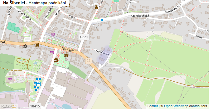 Na Šibenici - mapa podnikání