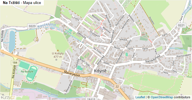 Na Tržišti - mapa ulice