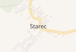 Starec v obci Kdyně - mapa části obce