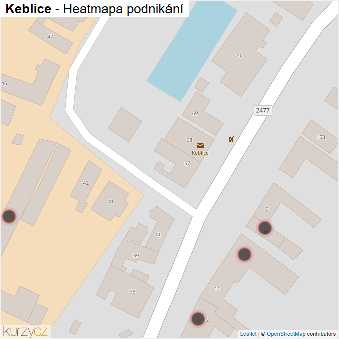 Mapa Keblice - Firmy v obci.