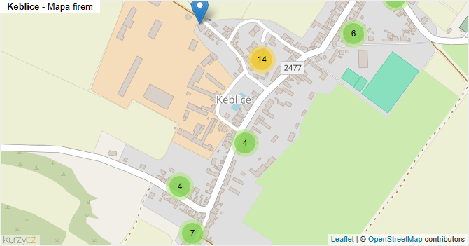 Keblice - mapa firem