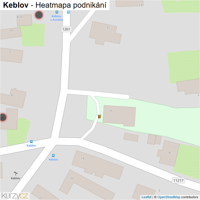 Mapa Keblov - Firmy v obci.