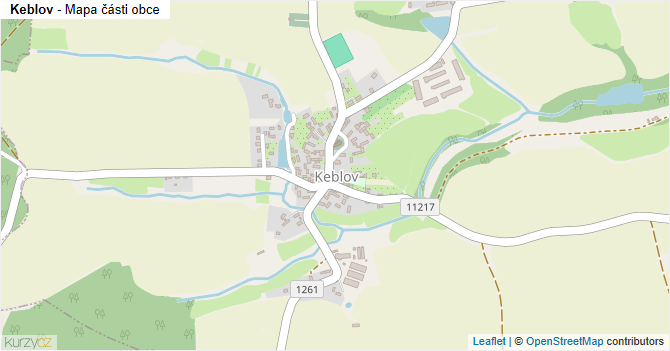 Keblov - mapa části obce