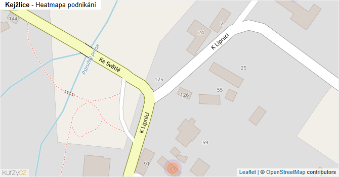 Kejžlice - mapa podnikání