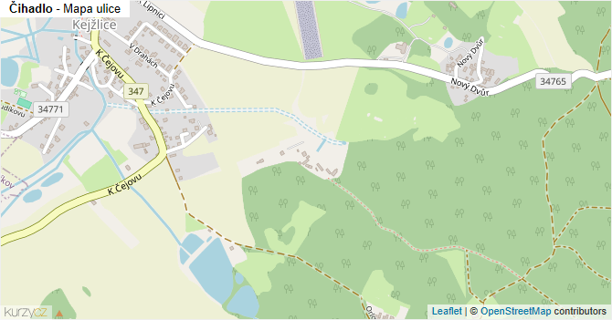 Čihadlo - mapa ulice