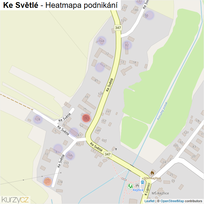 Mapa Ke Světlé - Firmy v ulici.