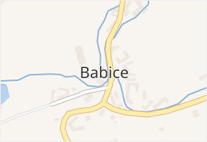 Babice v obci Kelč - mapa části obce