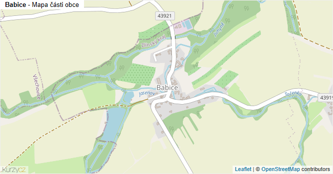 Babice - mapa části obce