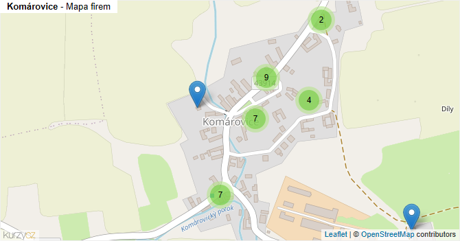 Komárovice - mapa firem