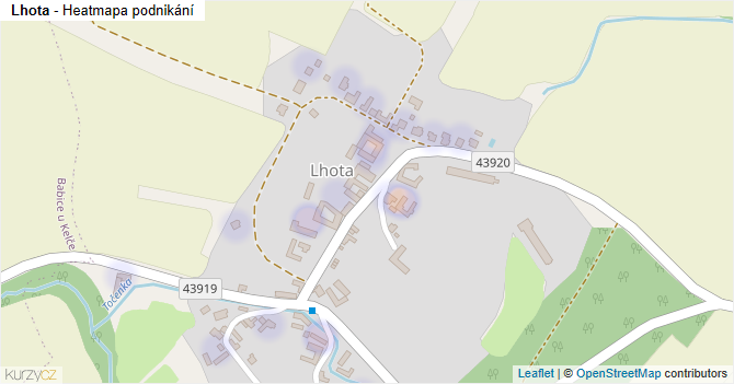 Lhota - mapa podnikání
