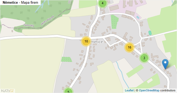 Němetice - mapa firem