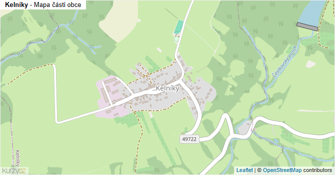 Kelníky - mapa části obce