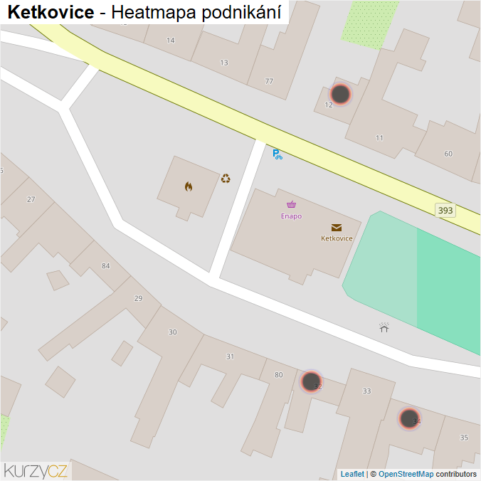 Mapa Ketkovice - Firmy v obci.