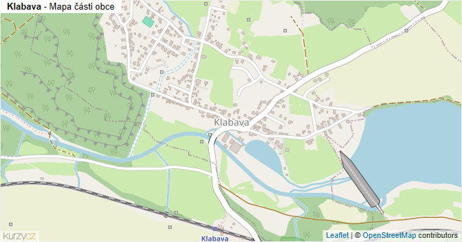 Klabava - mapa části obce