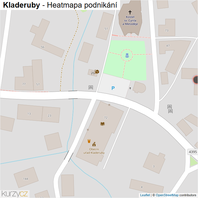 Mapa Kladeruby - Firmy v obci.