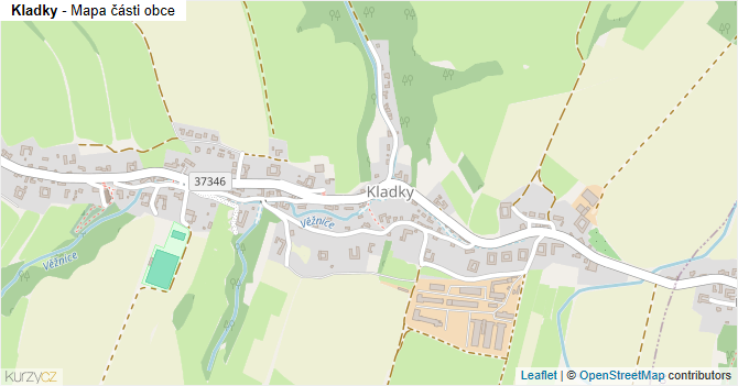 Kladky - mapa části obce