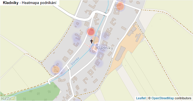 Kladníky - mapa podnikání