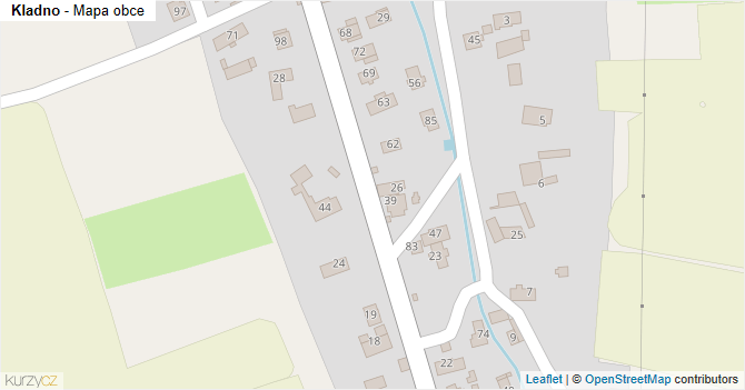 Kladno - mapa obce