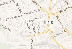 Chodská v obci Kladno - mapa ulice