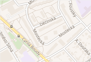 Děčínská v obci Kladno - mapa ulice