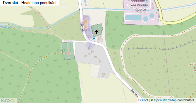 Dvorská - mapa podnikání