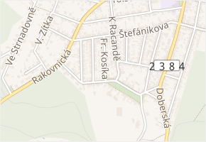 Fr. Kosíka v obci Kladno - mapa ulice