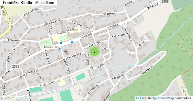 Františka Kindla - mapa firem
