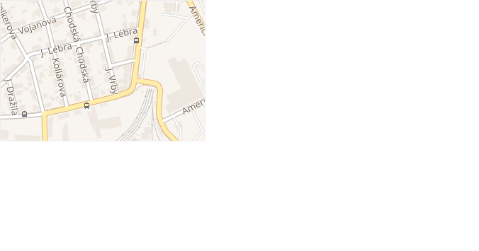 J. Vrby v obci Kladno - mapa ulice