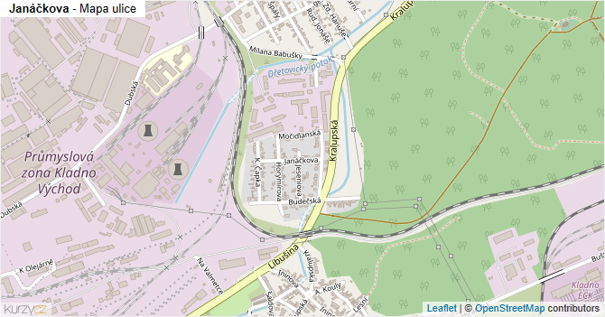 Janáčkova - mapa ulice
