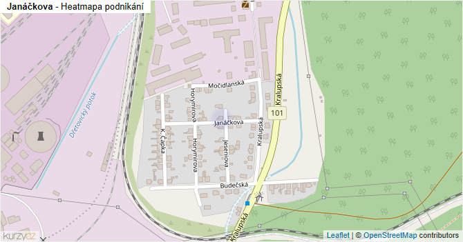 Janáčkova - mapa podnikání
