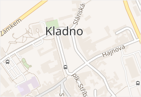 Kladno v obci Kladno - mapa části obce