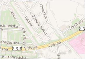 Ladislava Ševčíka v obci Kladno - mapa ulice