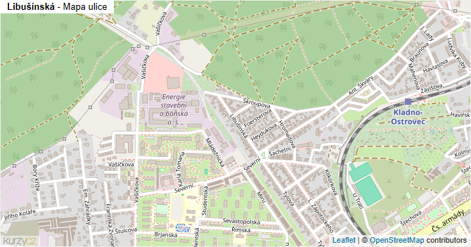Libušínská - mapa ulice