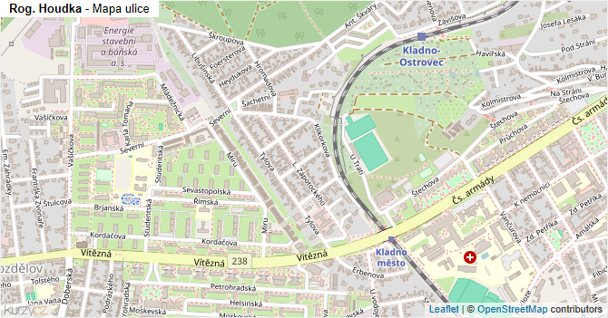 Rog. Houdka - mapa ulice