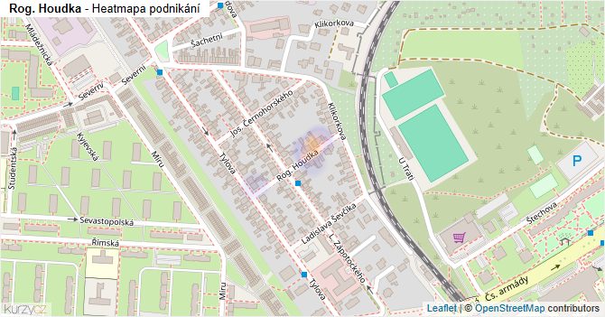 Rog. Houdka - mapa podnikání