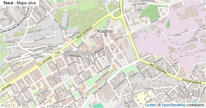 Stará - mapa ulice