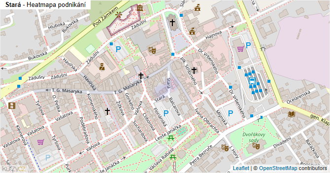 Stará - mapa podnikání