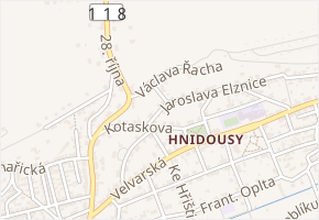 Věry Pechové v obci Kladno - mapa ulice