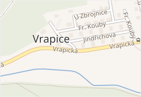 Vrapice v obci Kladno - mapa části obce