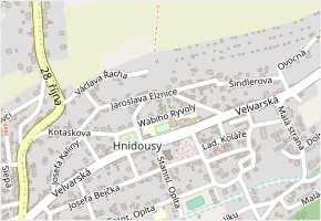 Wabiho Ryvoly v obci Kladno - mapa ulice