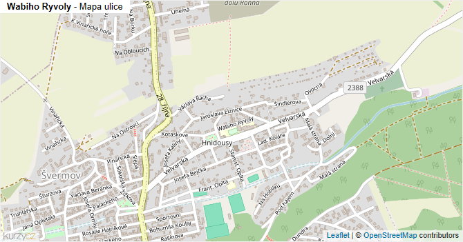Wabiho Ryvoly - mapa ulice