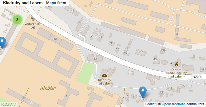 Kladruby nad Labem - mapa firem