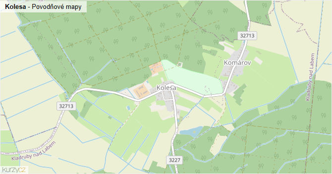 Kolesa - záplavové mapy stoleté vody