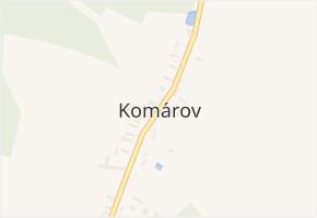 Komárov v obci Kladruby nad Labem - mapa části obce