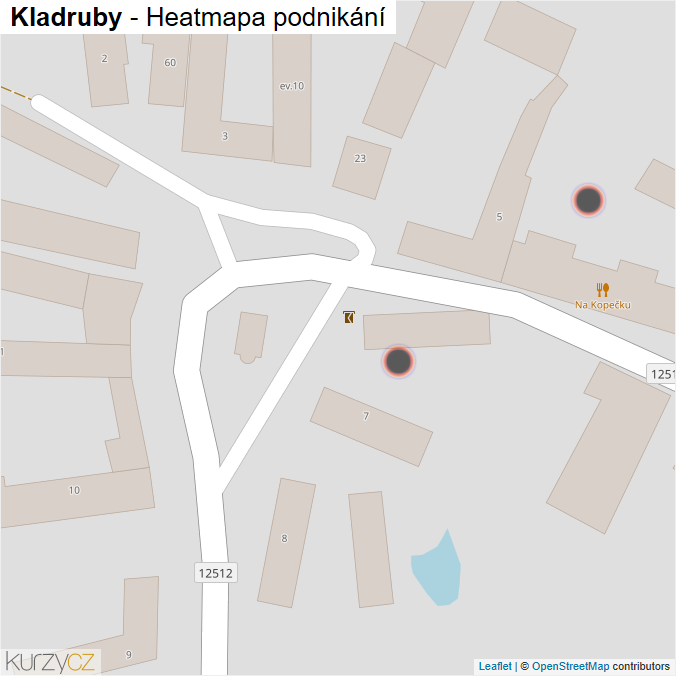 Mapa Kladruby - Firmy v obci.