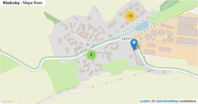 Kladruby - mapa firem