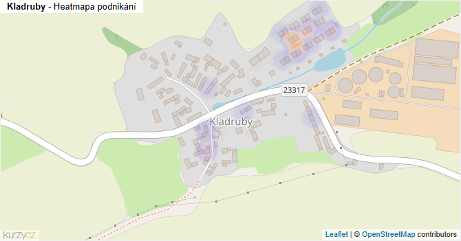Kladruby - mapa podnikání