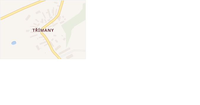 Třímany v obci Kladruby - mapa části obce